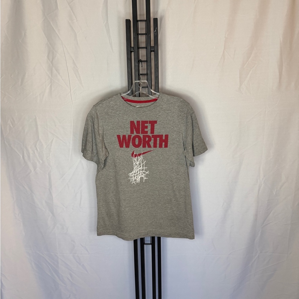 Nike Gray and‎ Red Kids Short Sleeve Tee